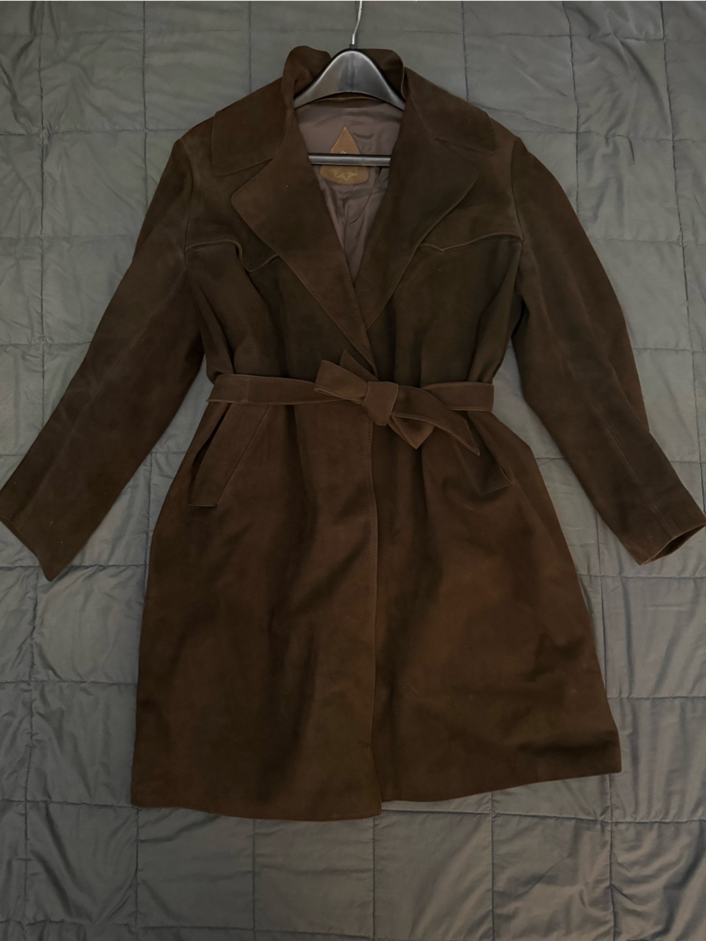 1950’s handmade in Spain brown suede leather jacket with belt #leather #suede